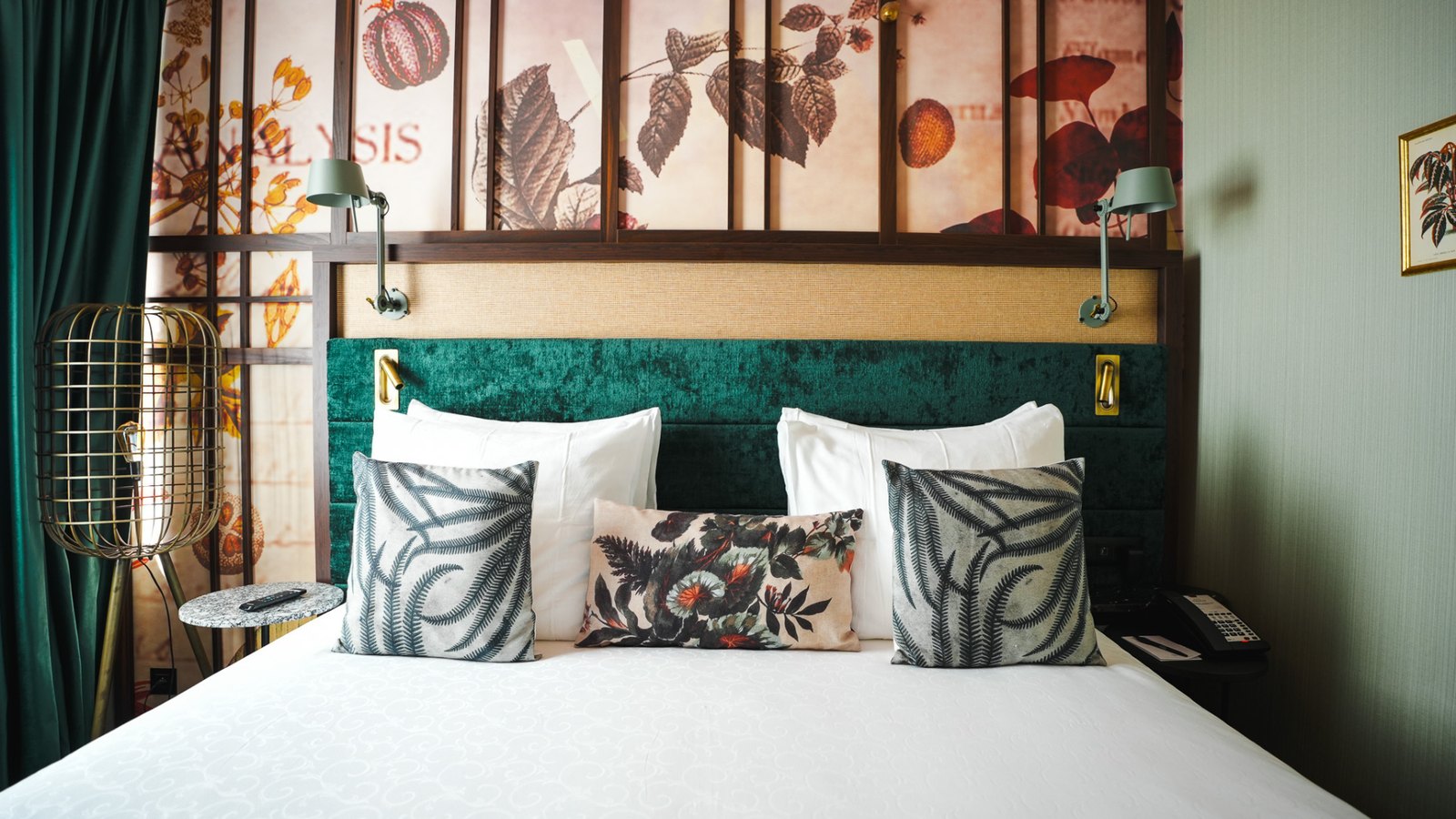 A botanical-inspired guest room at Hotel Indigo Brussels City